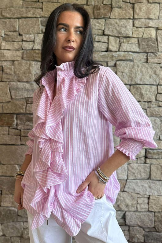 Nantucket Ruffle Blouse Soft Peony /15=